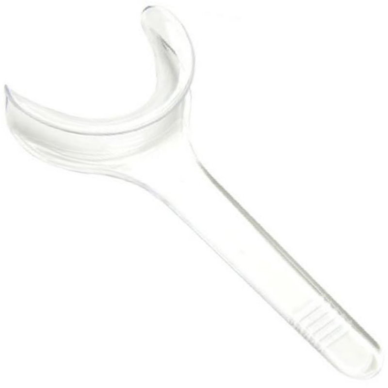 Departator bucal PRIMA cu maner, transparent, plastic autoclavabil 134°C, diverse marimi, 1 pereche